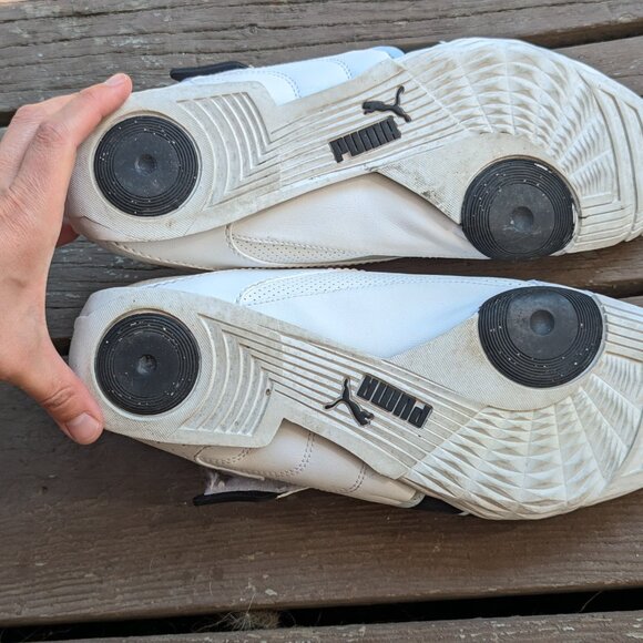 White PUMA Jiyu Slip on Velcro Sneakers shoes Mens US12 EU46 30CM - Picture 14 of 16